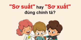 Sơ suất hay sơ xuất